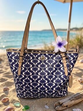☀️Coach Peyton Dream C Zip Top Tote Bag Signature Canvas 🌴